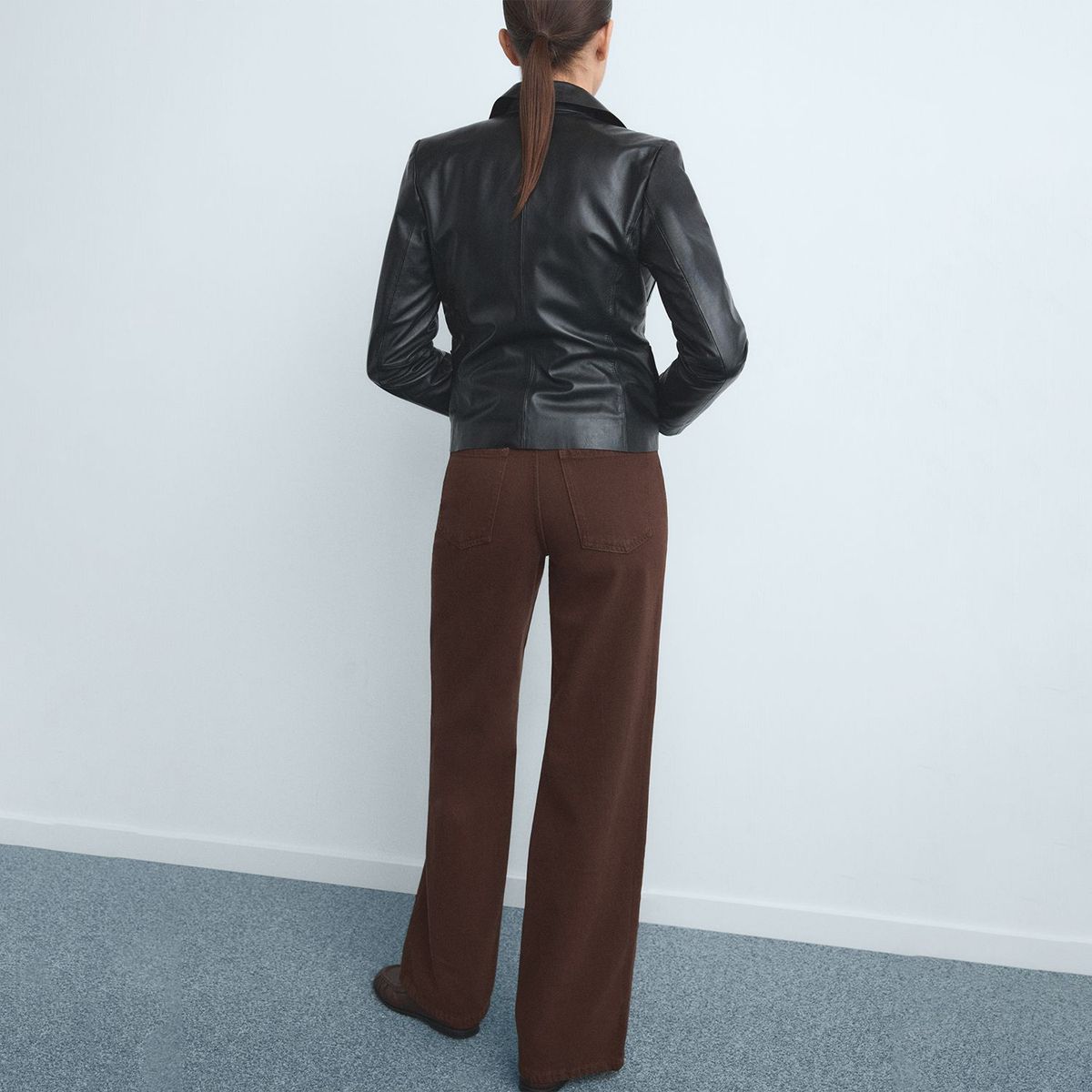 MANGO - Jean Wide Leg Tiro Alto Mujer Mango