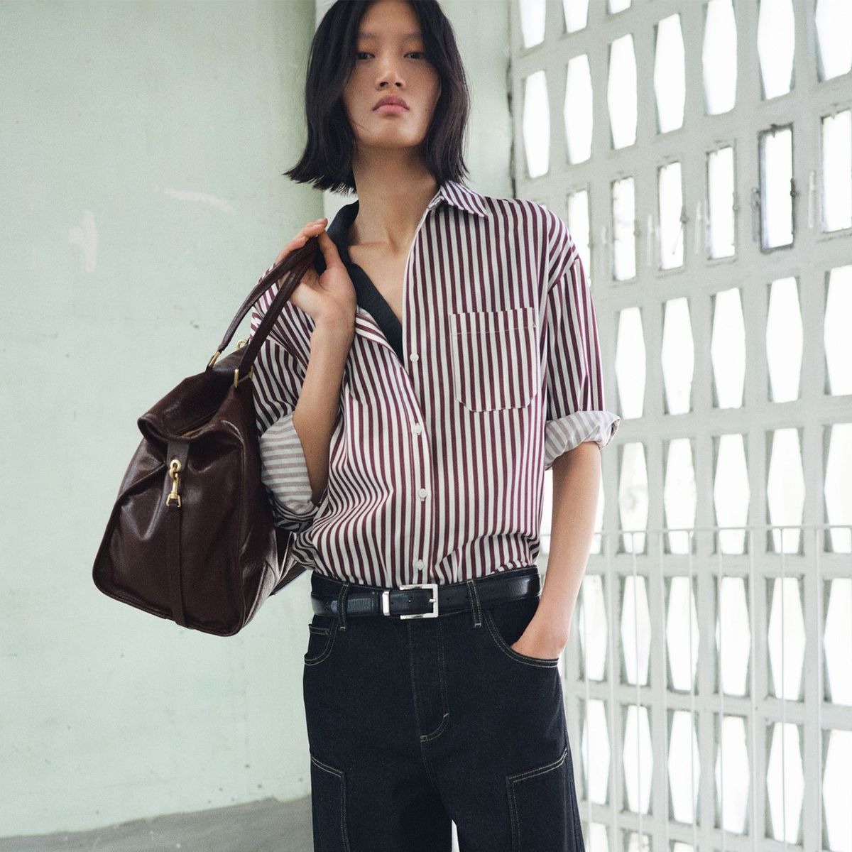 MANGO - Blusa Manga Corta Mujer Mango