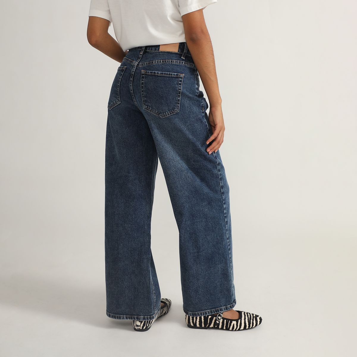 DENIMLAB - Jean Wide Leg Tiro Medio Mujer Denimlab