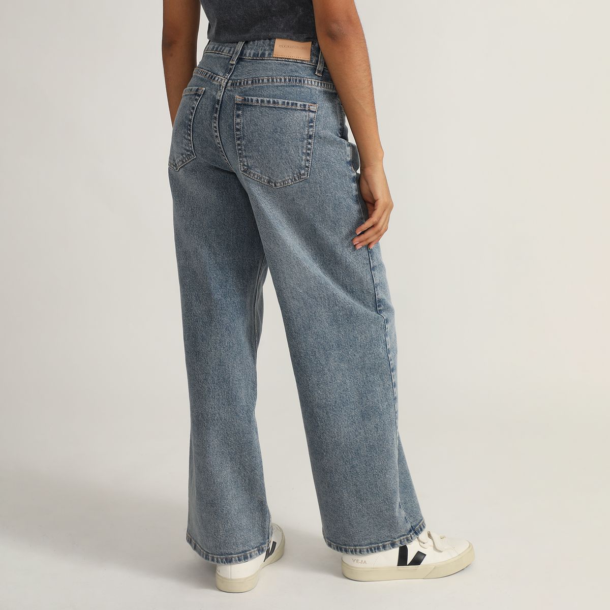 DENIMLAB - Jean Wide Leg Tiro Medio Mujer Denimlab
