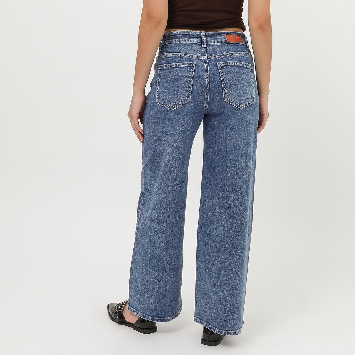 SYBILLA - Jean Wide Leg Tiro Medio Mujer Sybilla