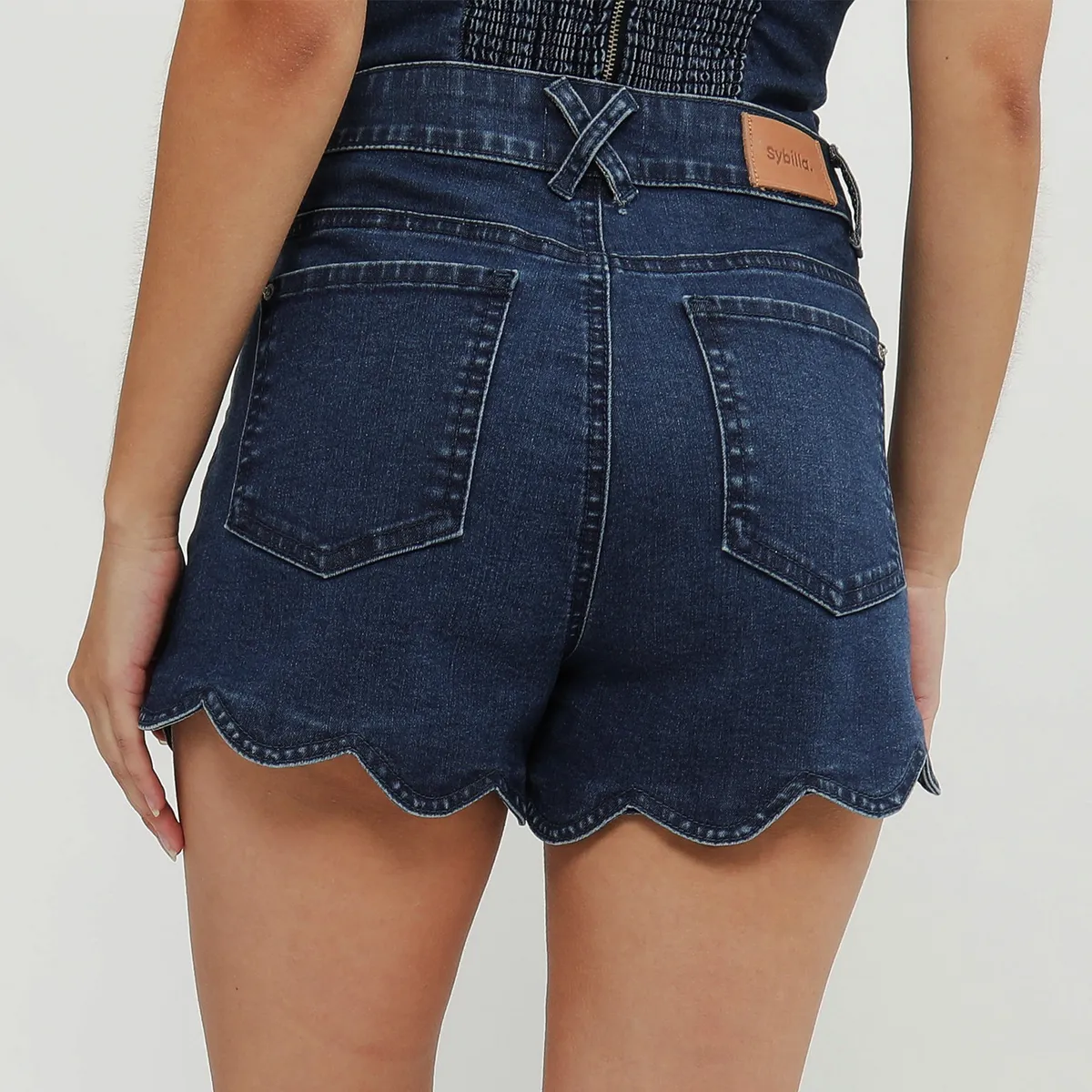 SYBILLA - Short Denim Mujer Sybilla x Ecru