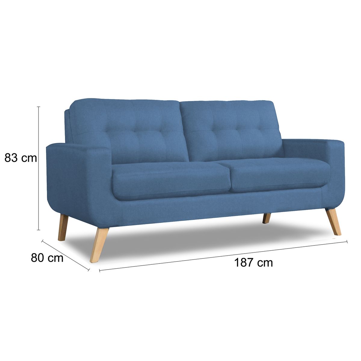CASABELLA - Juego De Sala 3-1-1 Cuerpos Reihan Rojo