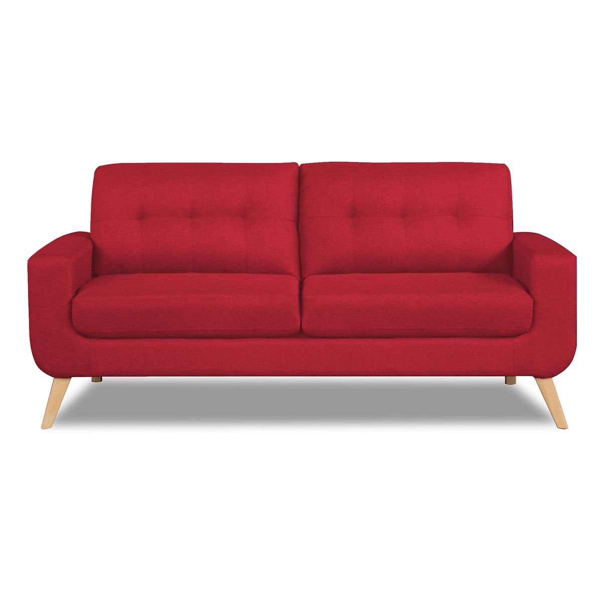 CASABELLA - Sofá 3 Cuerpos Reihan Rojo