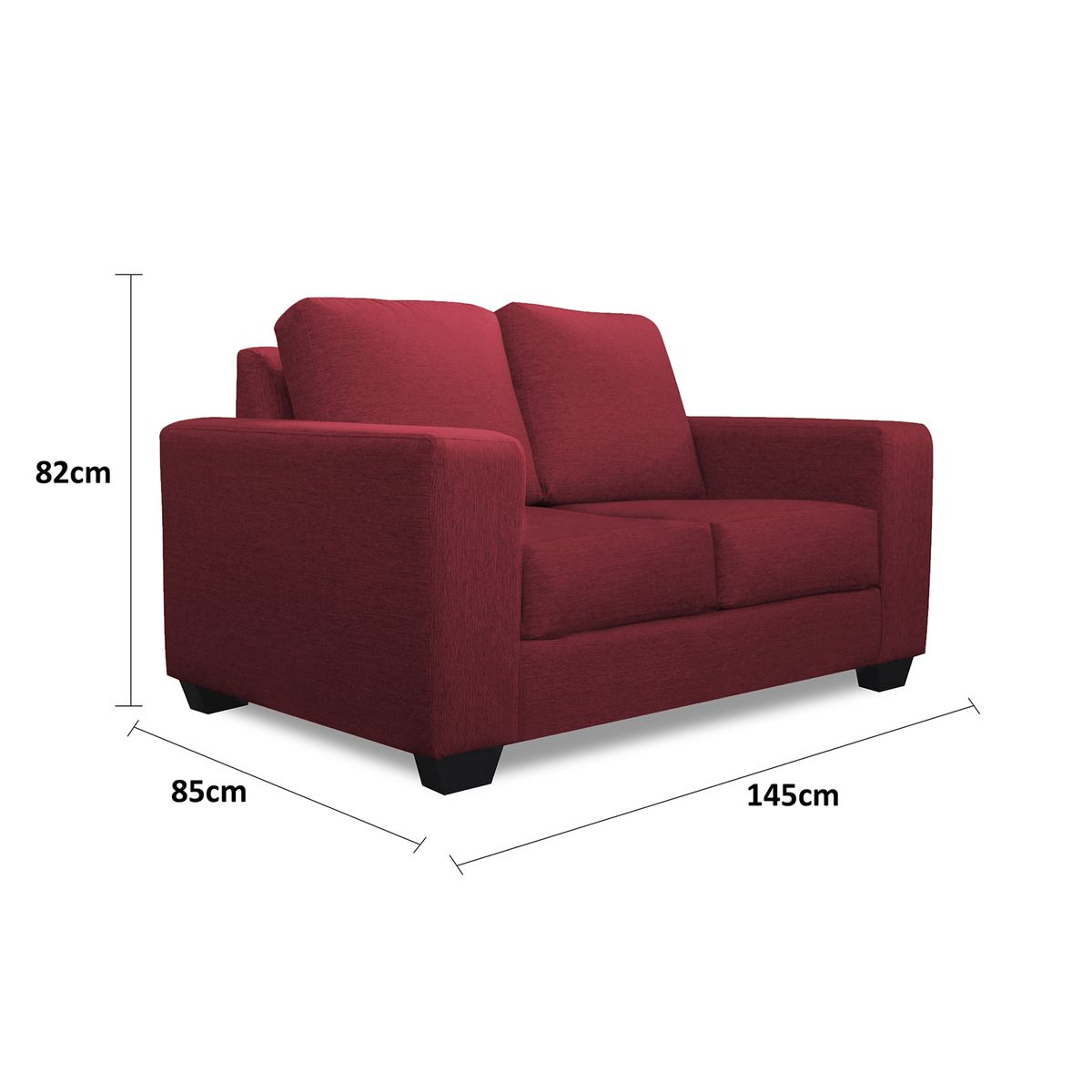 CASABELLA - Sofá 2 Cuerpos Russian Rojo