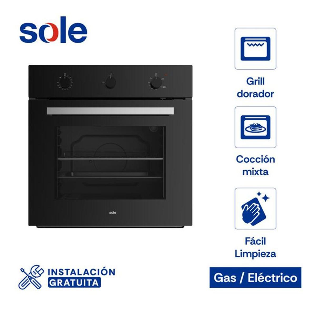 Sole - Horno Emp Gas Mix Class Sole 60cm