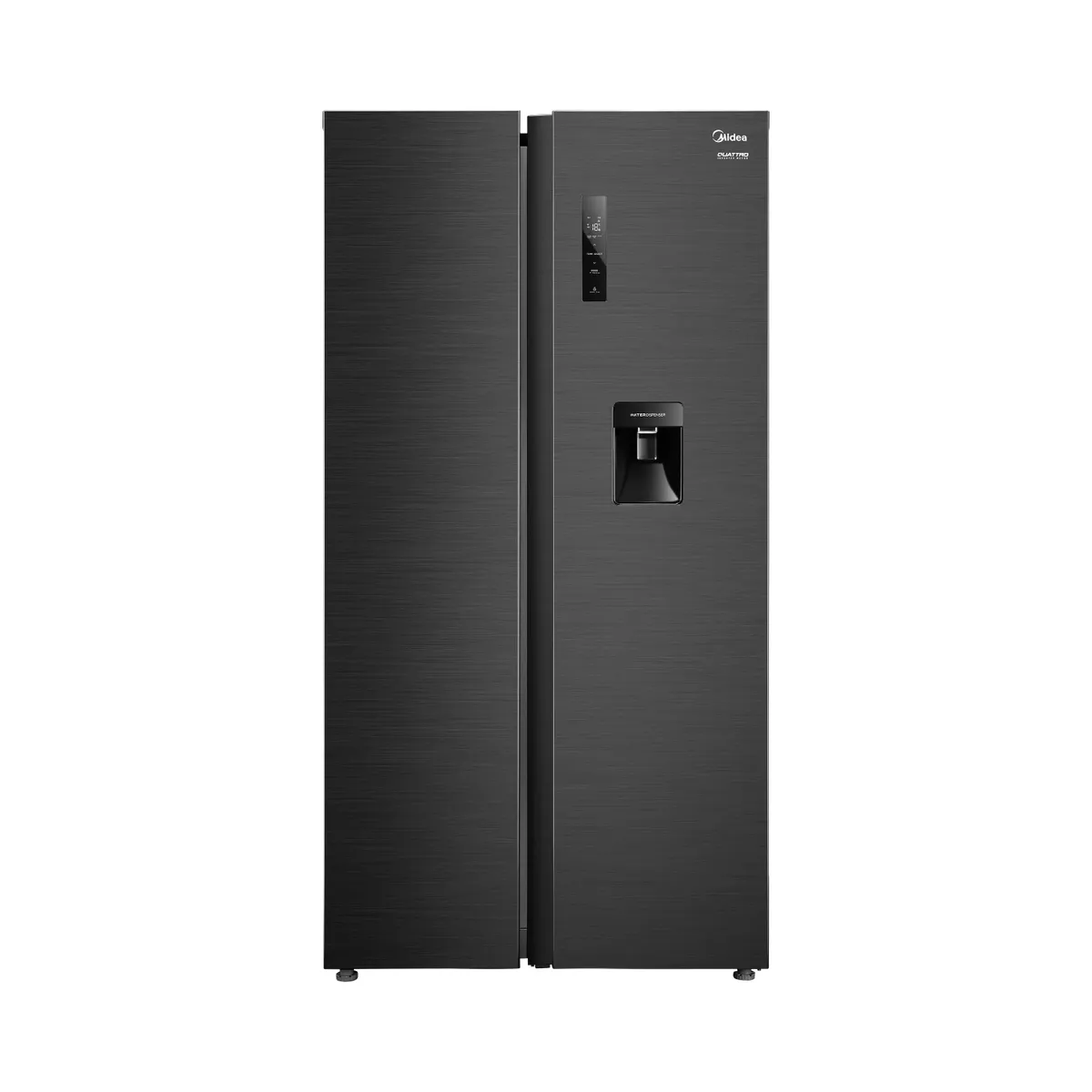 MIDEA - Refrigeradora Side By Side C/ Dispensador Inverter 511lts Inox Negro