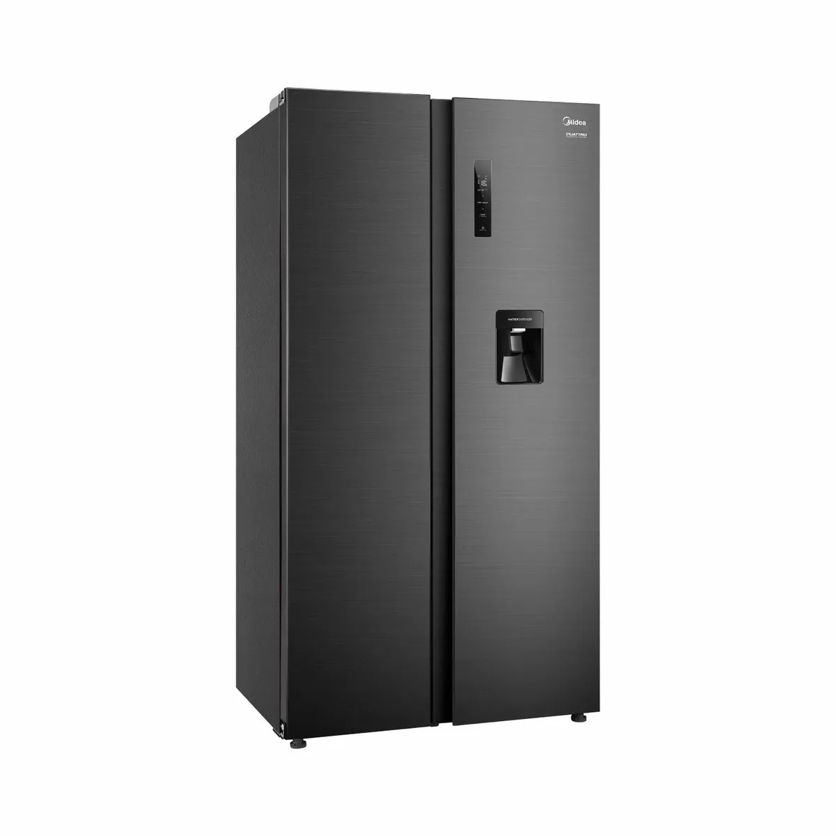 MIDEA - Refrigeradora Side By Side C/ Dispensador Inverter 511lts Inox Negro