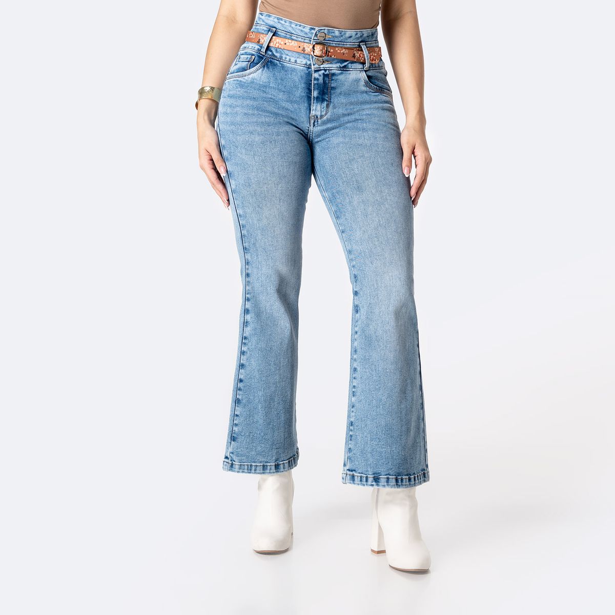 PIONIER - Jean Wide Leg Tiro Alto Mujer Pionier