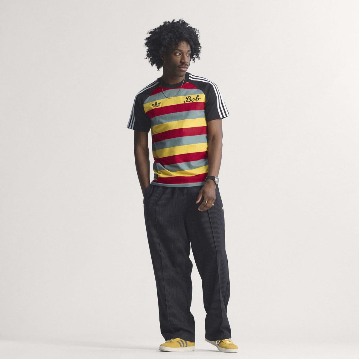 ADIDAS - Polo casual Adidas Originals Bob Marley Rayado