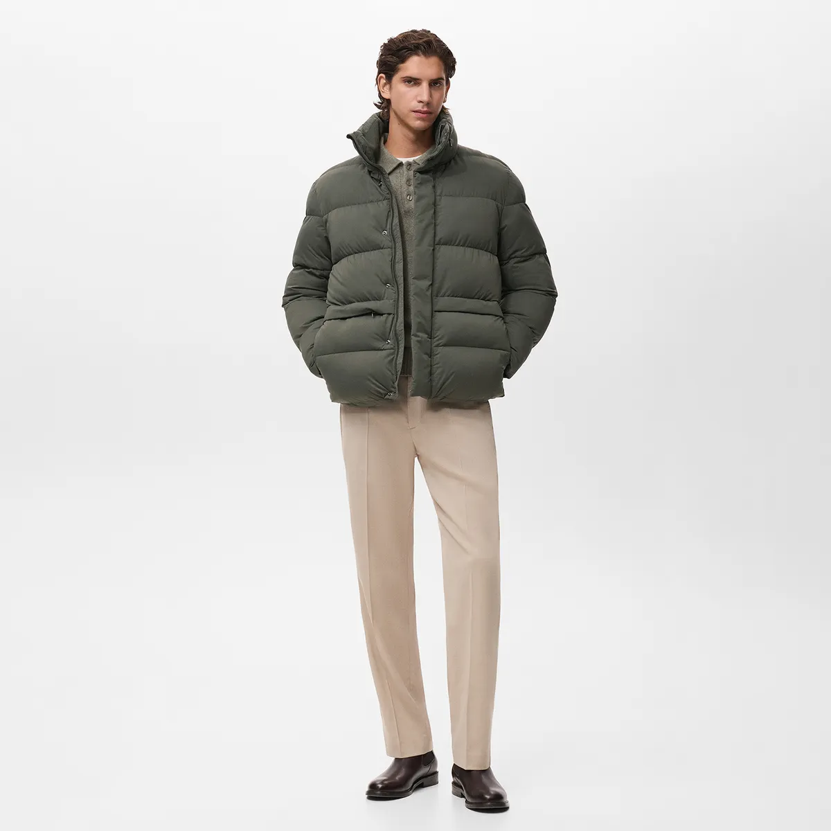 MANGO - Casaca Anorak Corto Acolchado Mango Man