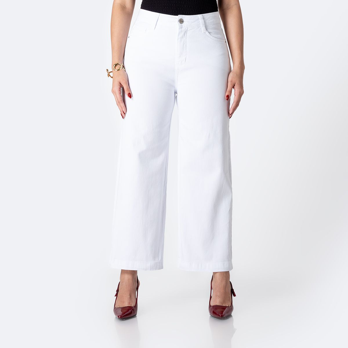 PIONIER - Pantalon Straight Tiro Alto Mujer Pionier