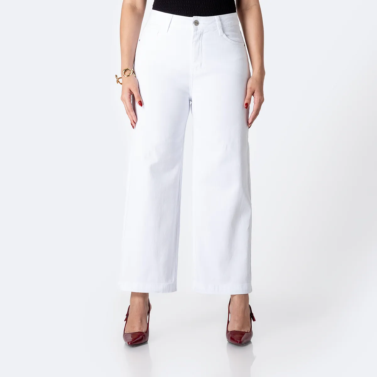 PIONIER - Pantalon Straight Tiro Alto Mujer Pionier