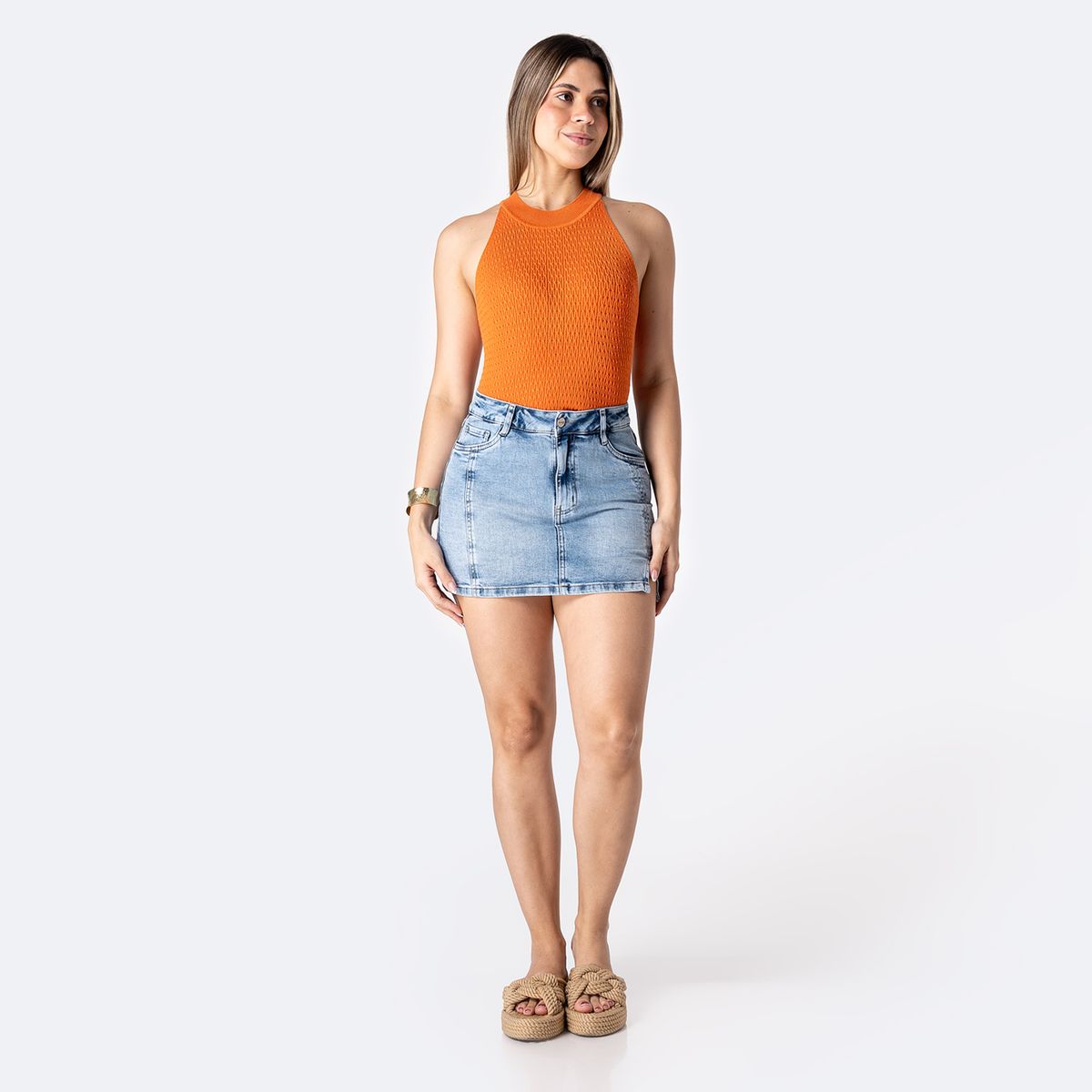PIONIER - Falda Short Denim Mujer Pionier