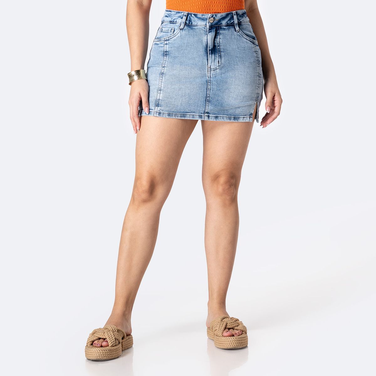 PIONIER - Falda Short Denim Mujer Pionier