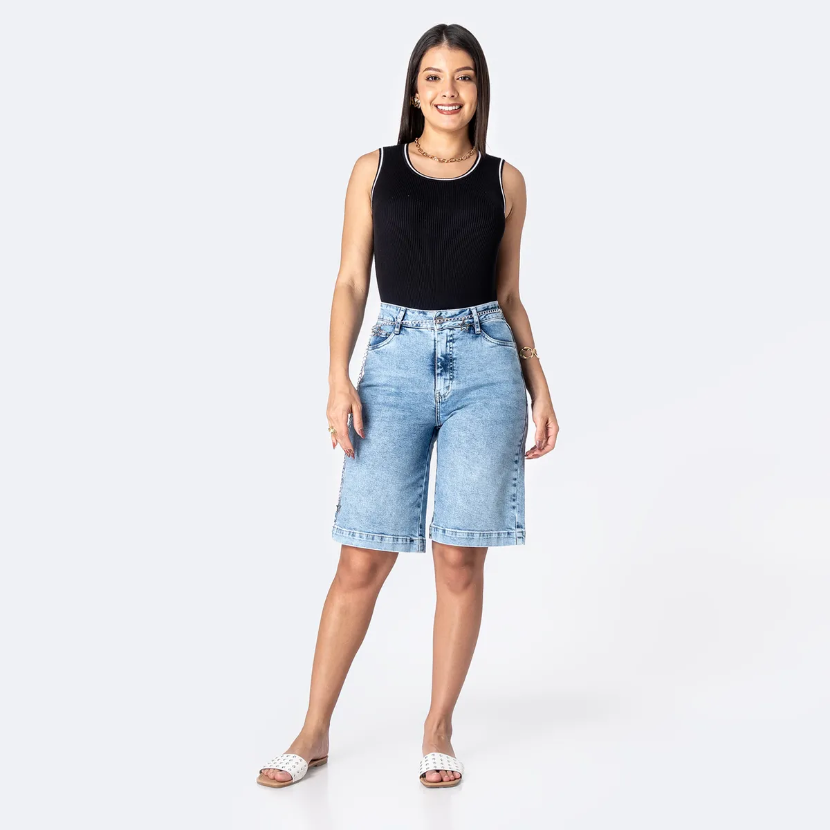 PIONIER - Bermuda Denim Mujer Pionier
