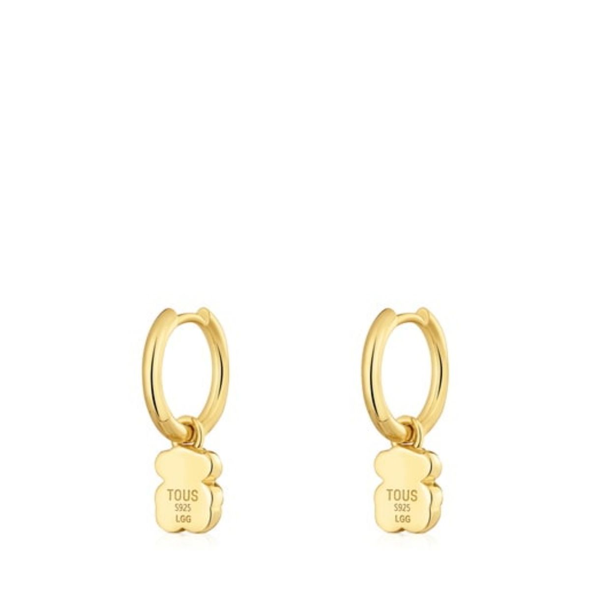 TOUS - Arete Baño Oro 18kt Lgg Zafiro Oso