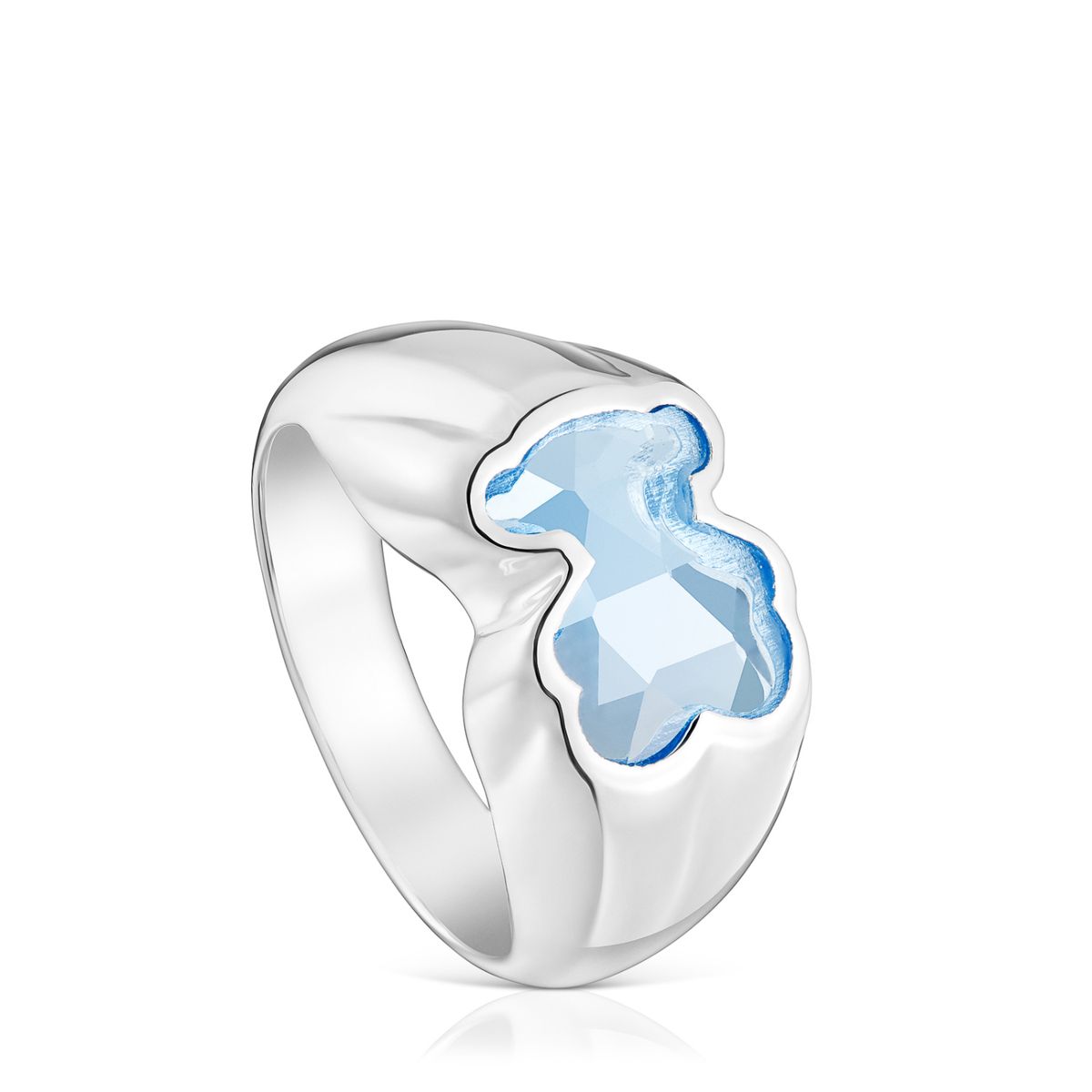 TOUS - Anillo Plata Oso Lgg Espinela 11mm