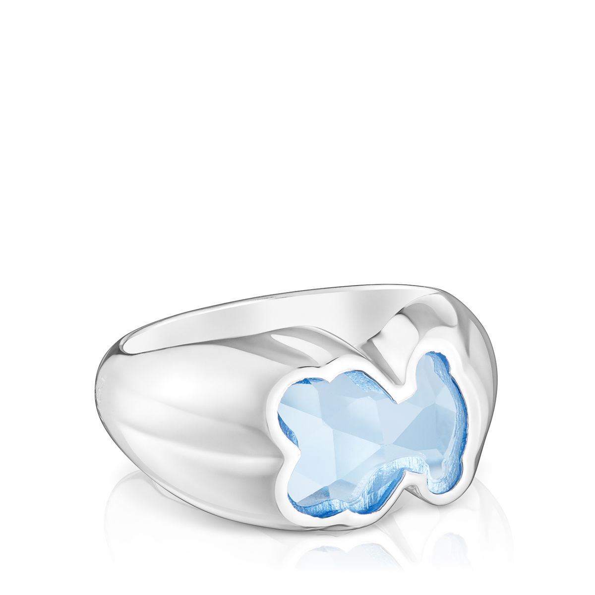 TOUS - Anillo Plata Oso Lgg Espinela 11mm