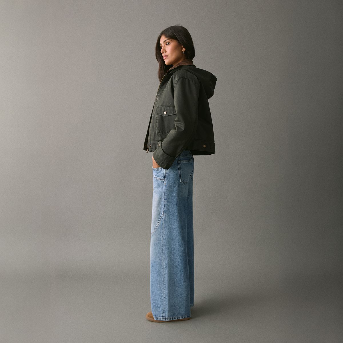 MANGO TEEN - Jean Wide Leg Tiro Bajo Mujer Mango Teen