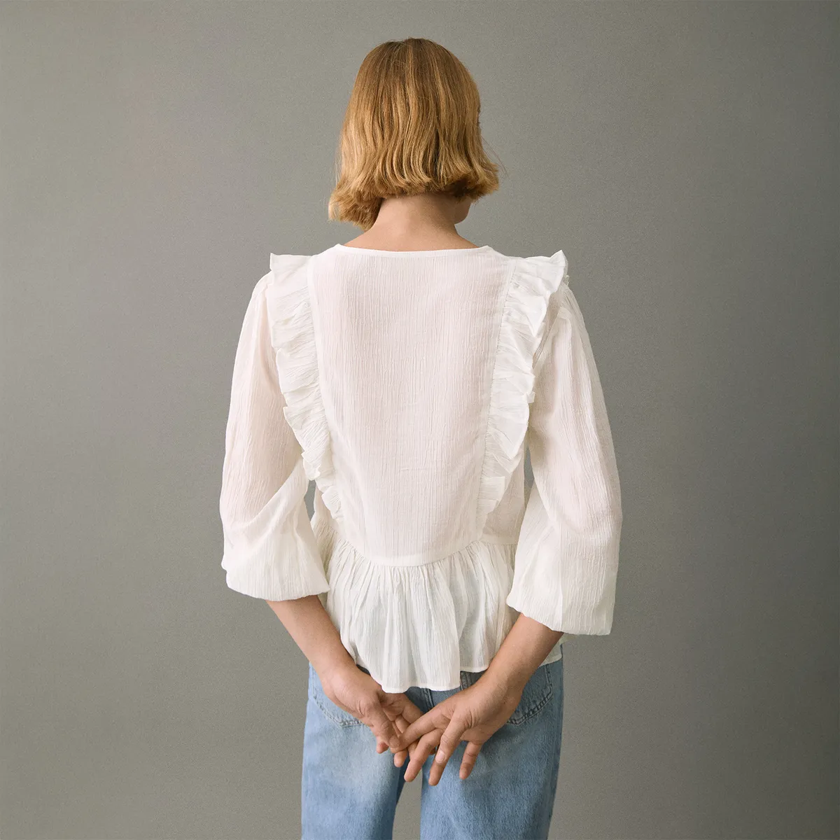 MANGO TEEN - Blusa Manga Larga Mujer Mango Teen