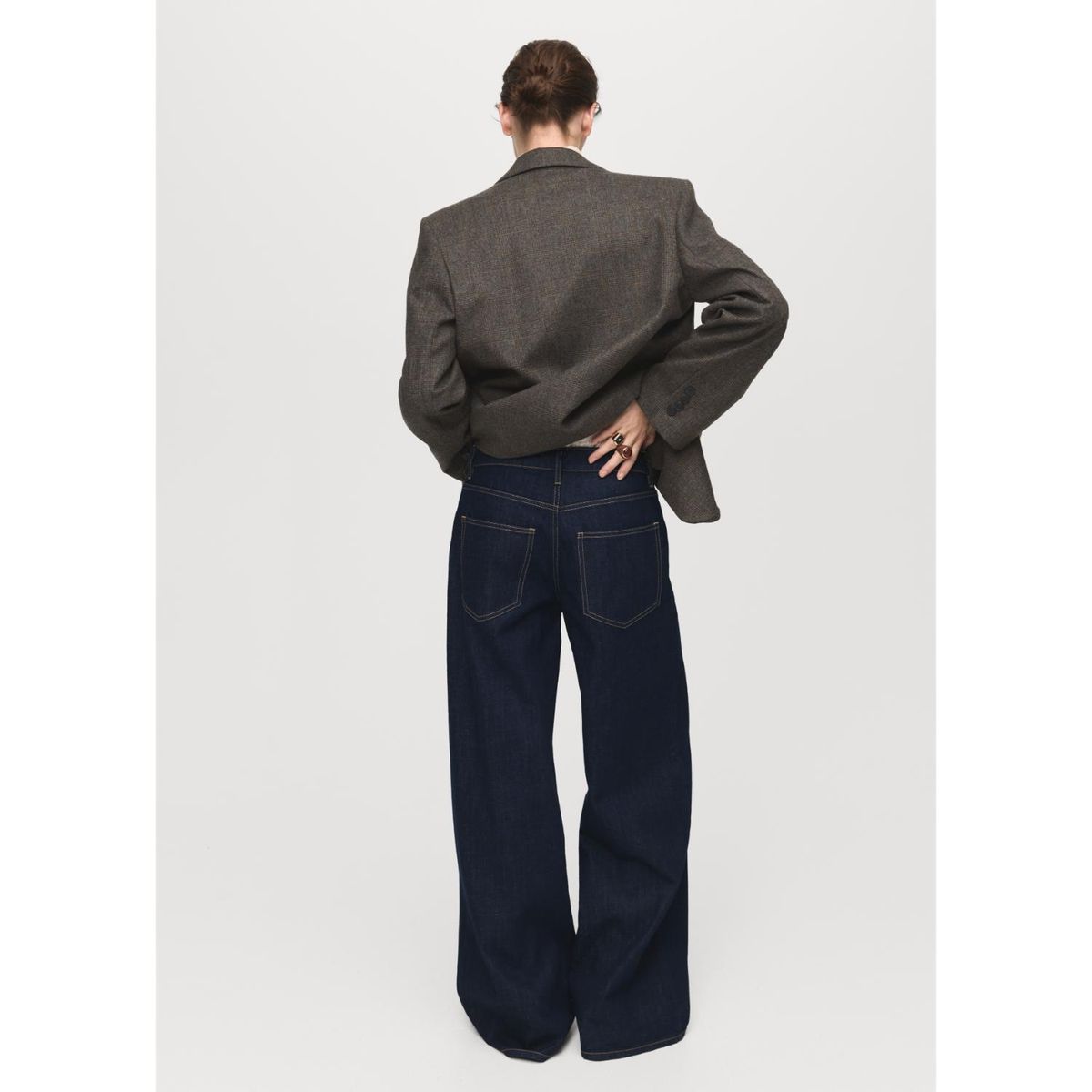MANGO - Jean Wide Leg Tiro Bajo Mujer Mango