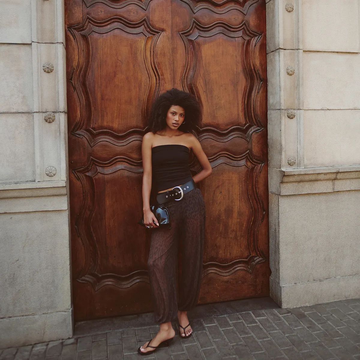 MOSSIMO - Pantalón Bombacho Tiro Alto Mujer Mossimo