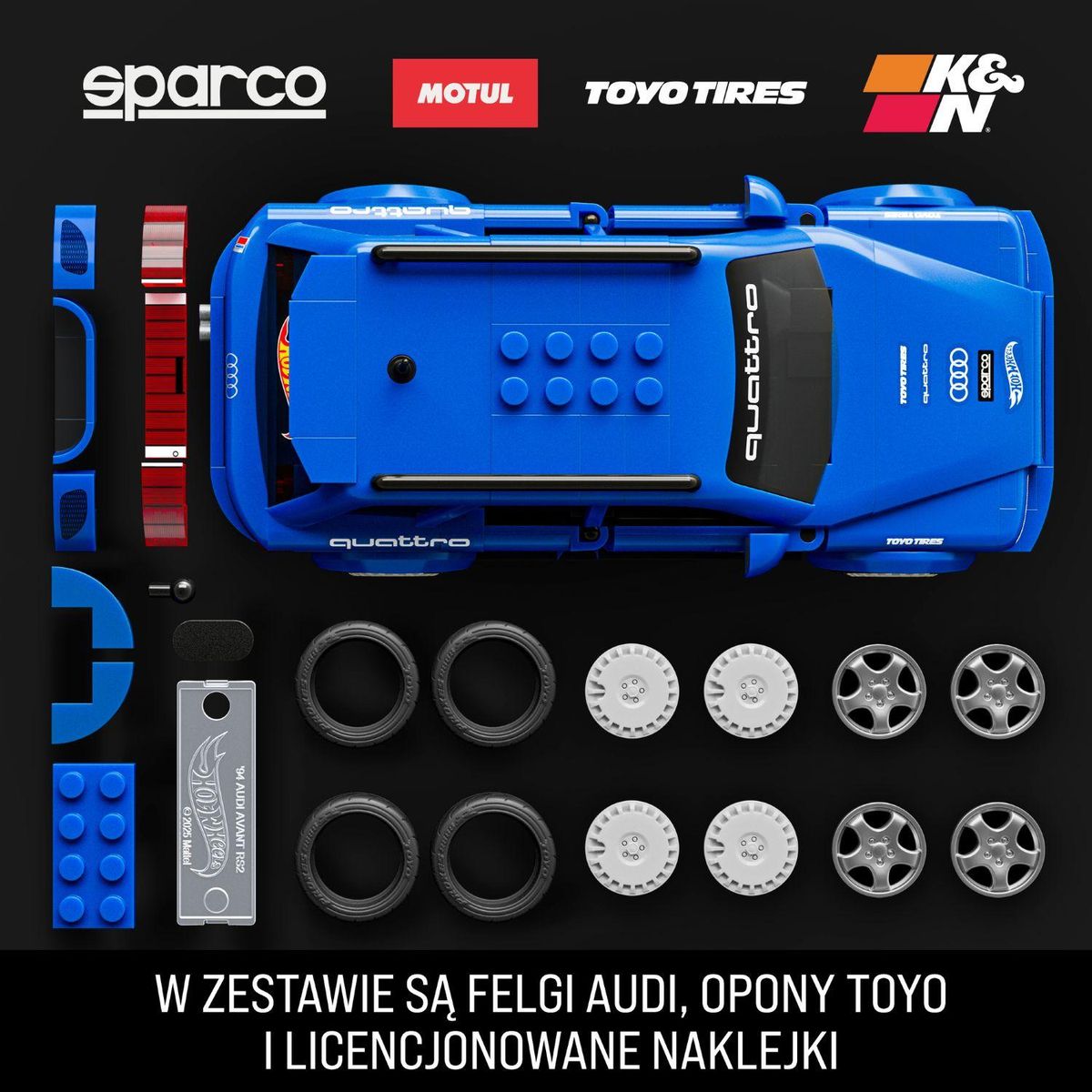 MATTEL - Juguete De Construcción Speed Audi Avant Rs2 Mattel Brick Shop Hot Wheels