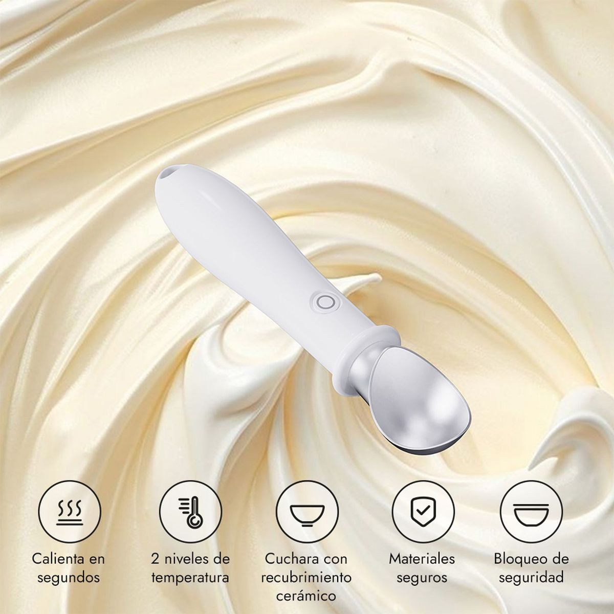 AURA - Cuchara Térmica Para Helado Recargable