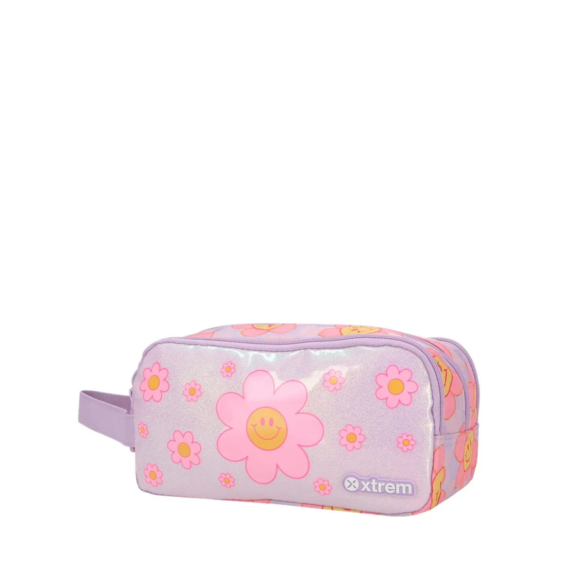 XTREM - Cartuchera Niña University+ 6xt Lilac Flowers Xtrem