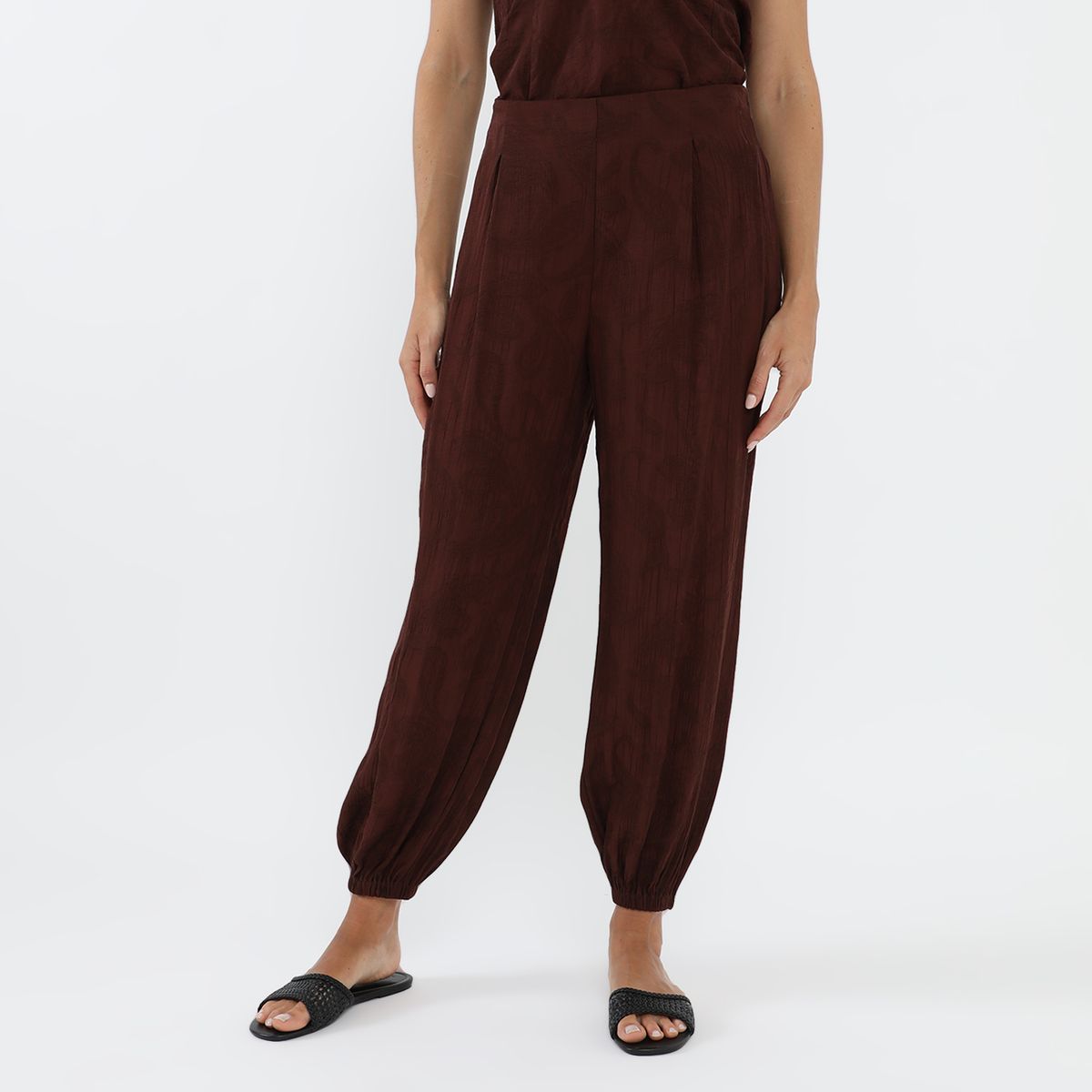 BASEMENT - Pantalón Balloon Tiro Alto Mujer Basement