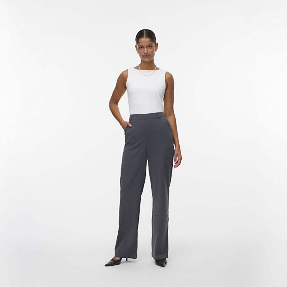 VERO MODA - Pantalón Straight Tiro Medio Mujer Vero Moda