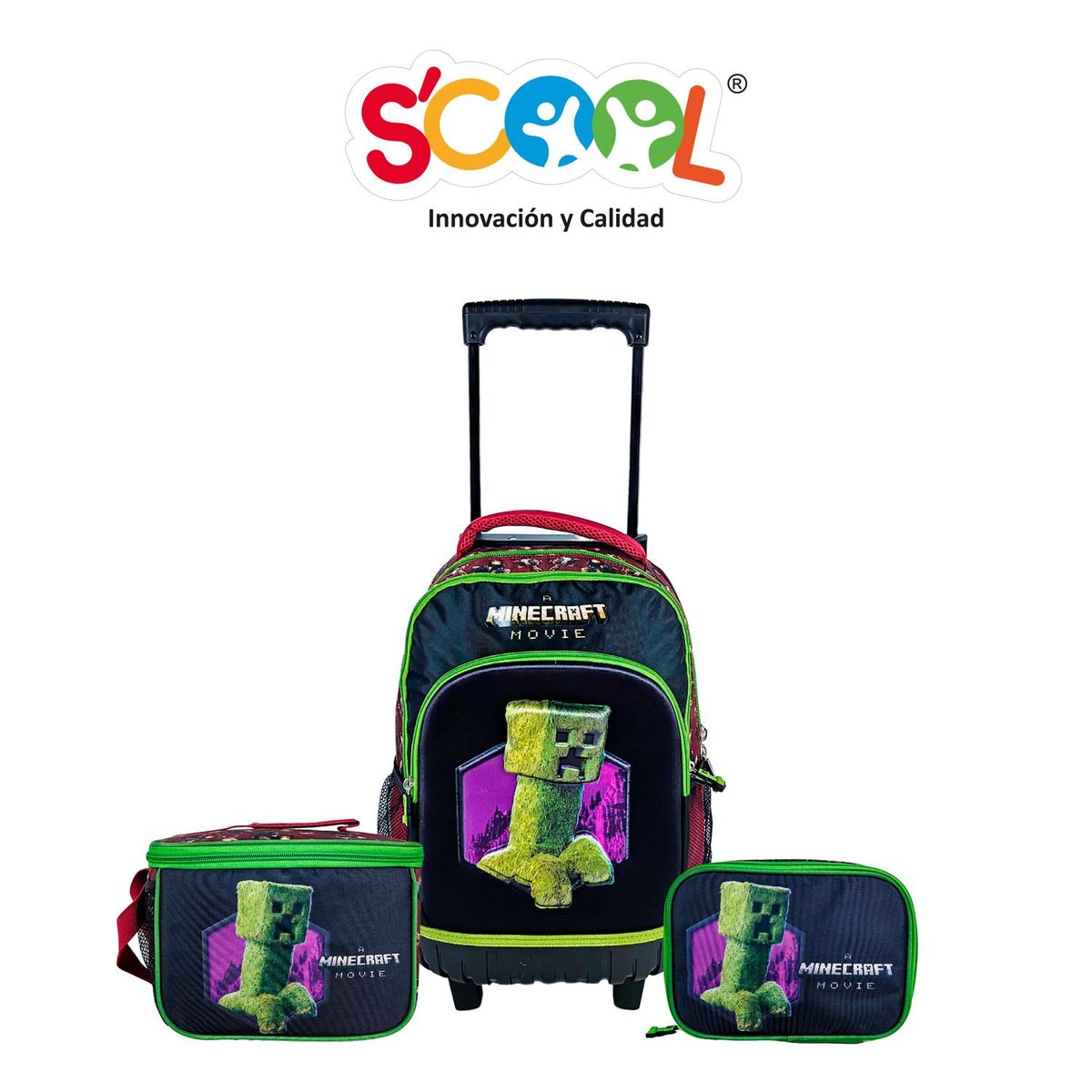 MINECRAFT - Set Mochila Con Ruedas 3D Minecraft