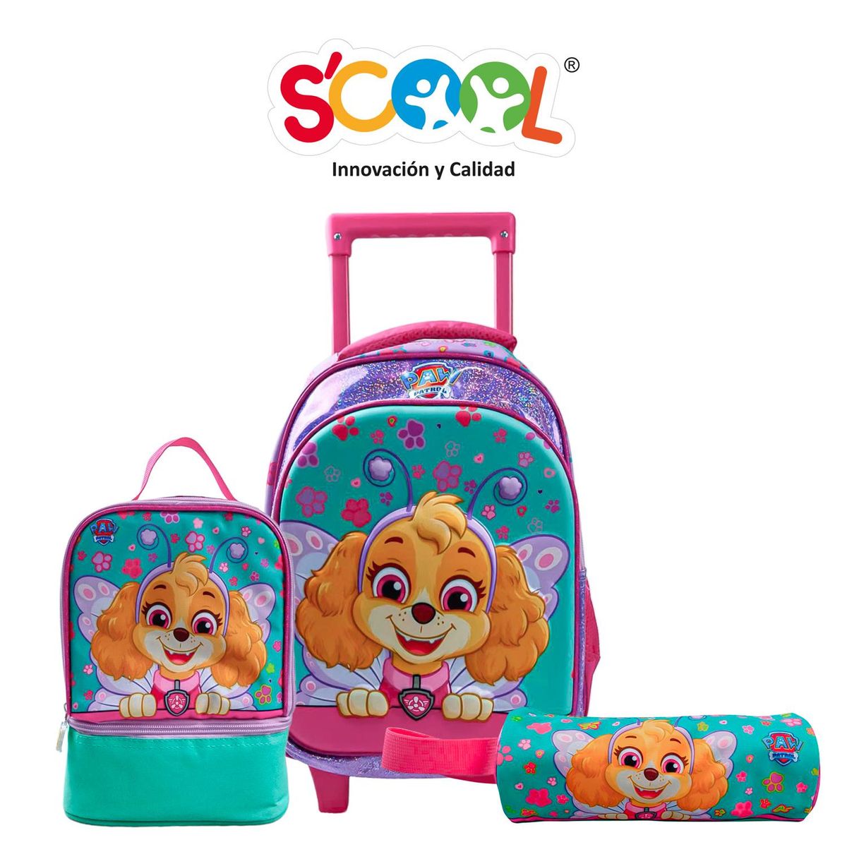 PAW PATROL - Set Mochila Con Ruedas 3D Paw Patrol Skye