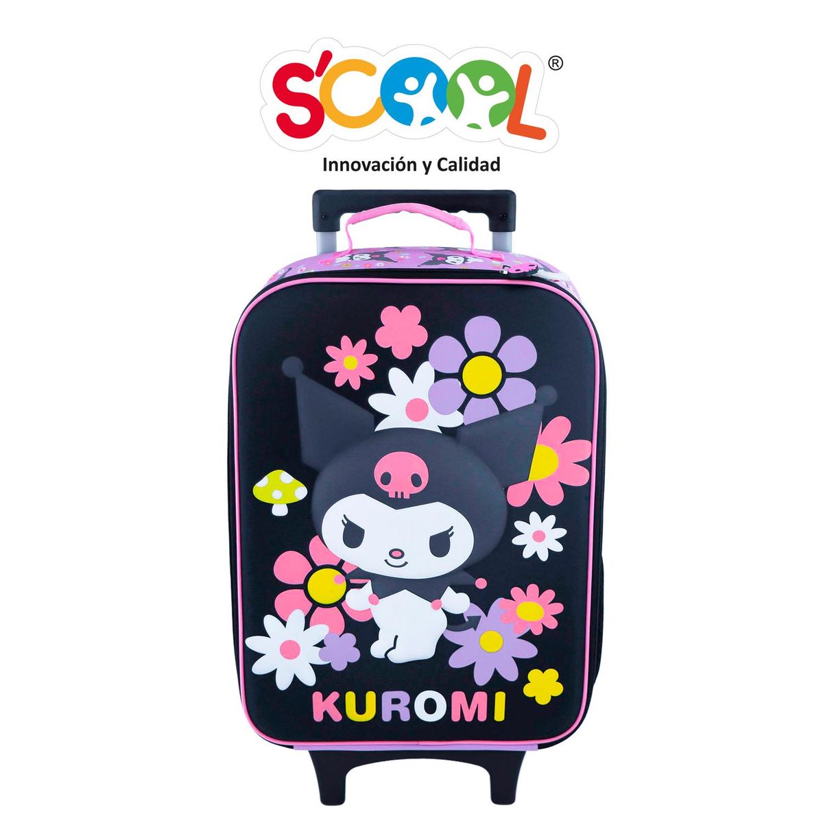 KUROMI - Set Mochila De Ruedas Lonchera Cartuchera 3d Kuromi