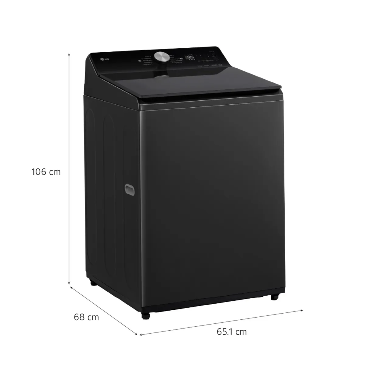LG - Lavadora WT22OBTX 22kg conInteligencia Artificial Carga Superior Negro Onyx LG