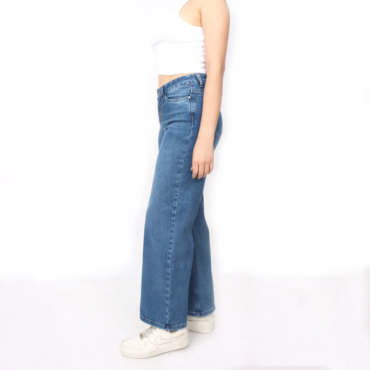 KAYRA POBLET - Jean Wide Leg Tiro Medio Mujer Kayra Poblet