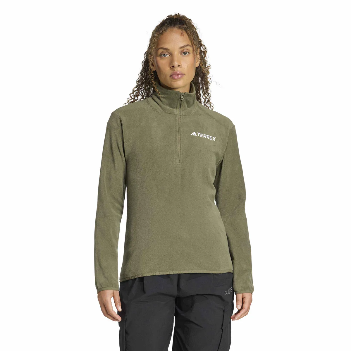 ADIDAS - Polera senderismo Mujer Adidas Terrex Essentials 1/2 Zip Felpa