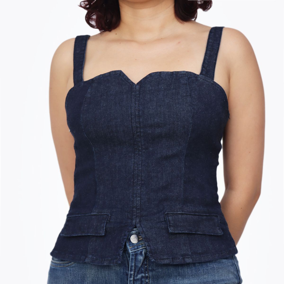KAYRA POBLET - Top Denim Mujer Kayra Poblet