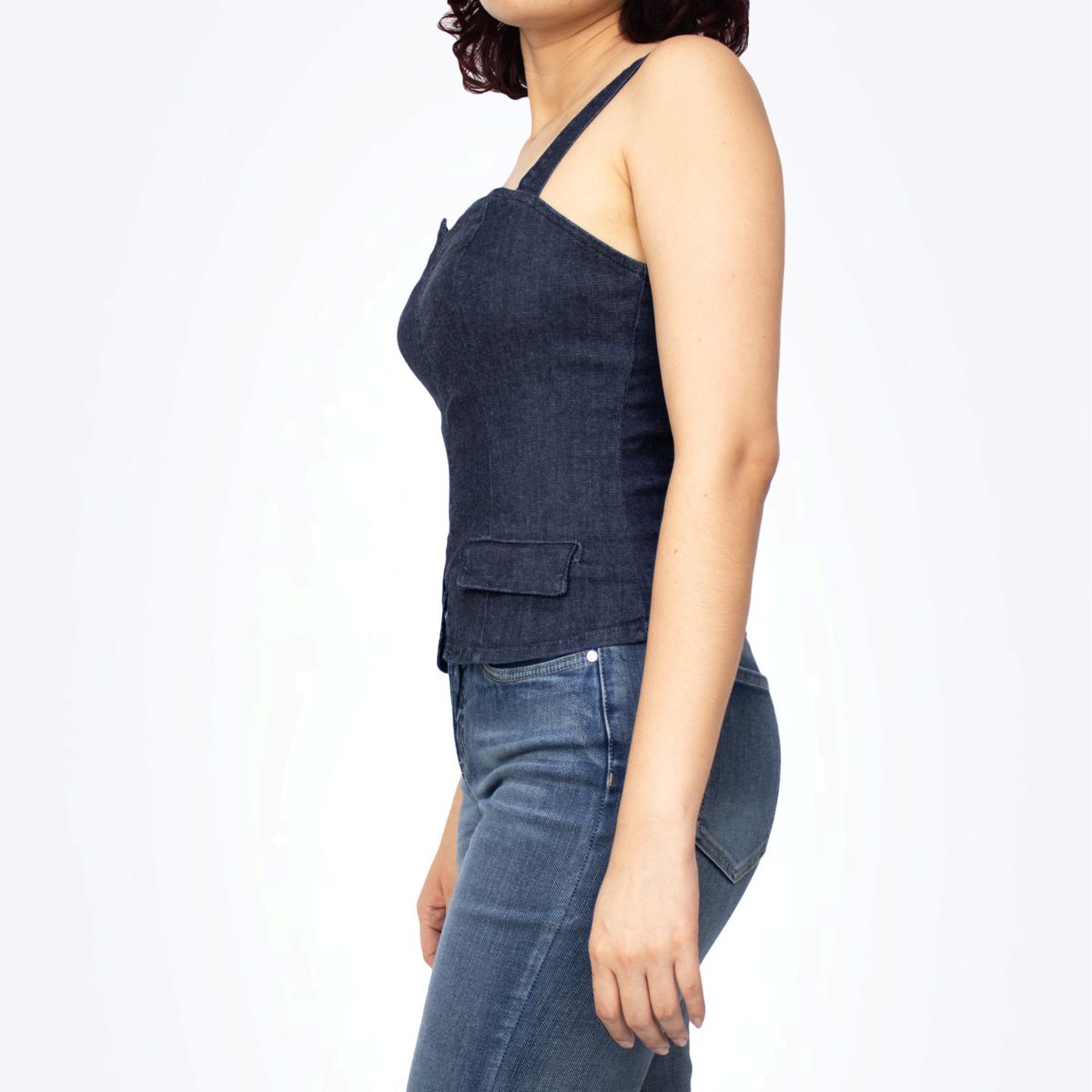 KAYRA POBLET - Top Denim Mujer Kayra Poblet