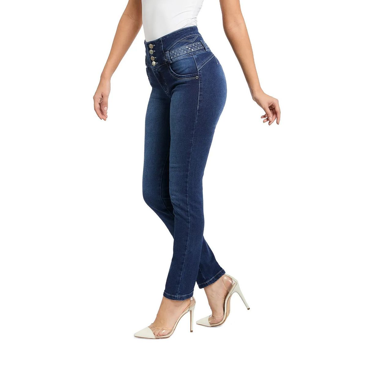 VRP BY VIVIANA RIVAS PLATA - Jean Skinny Tiro Alto Mujer VRP by Viviana Rivas Plata
