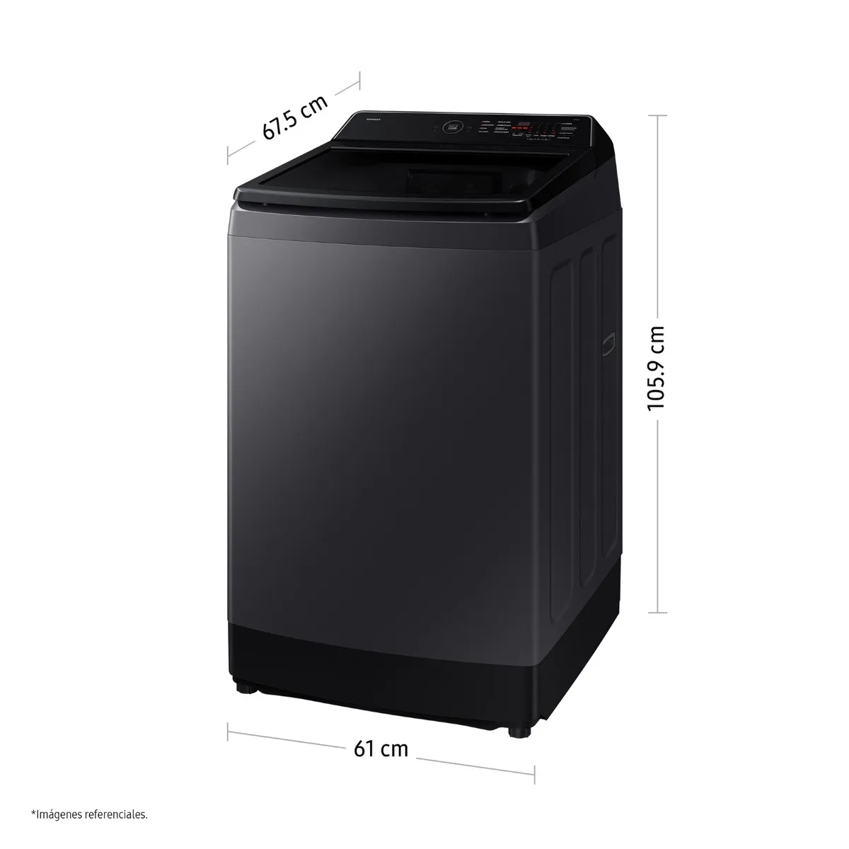 SAMSUNG - Lavadora Samsung Ecobubble 13kg Gris Grafito Wa40f13e4cpe