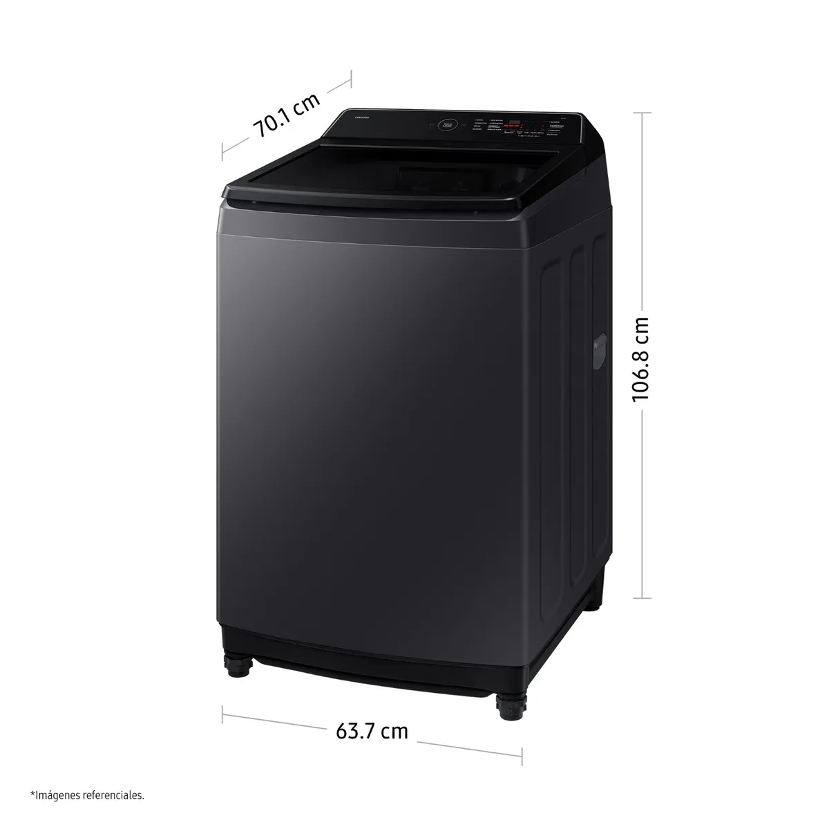 SAMSUNG - Lavadora Samsung Ecobubble 17kg Gris Grafito Wa40f17e7cpe