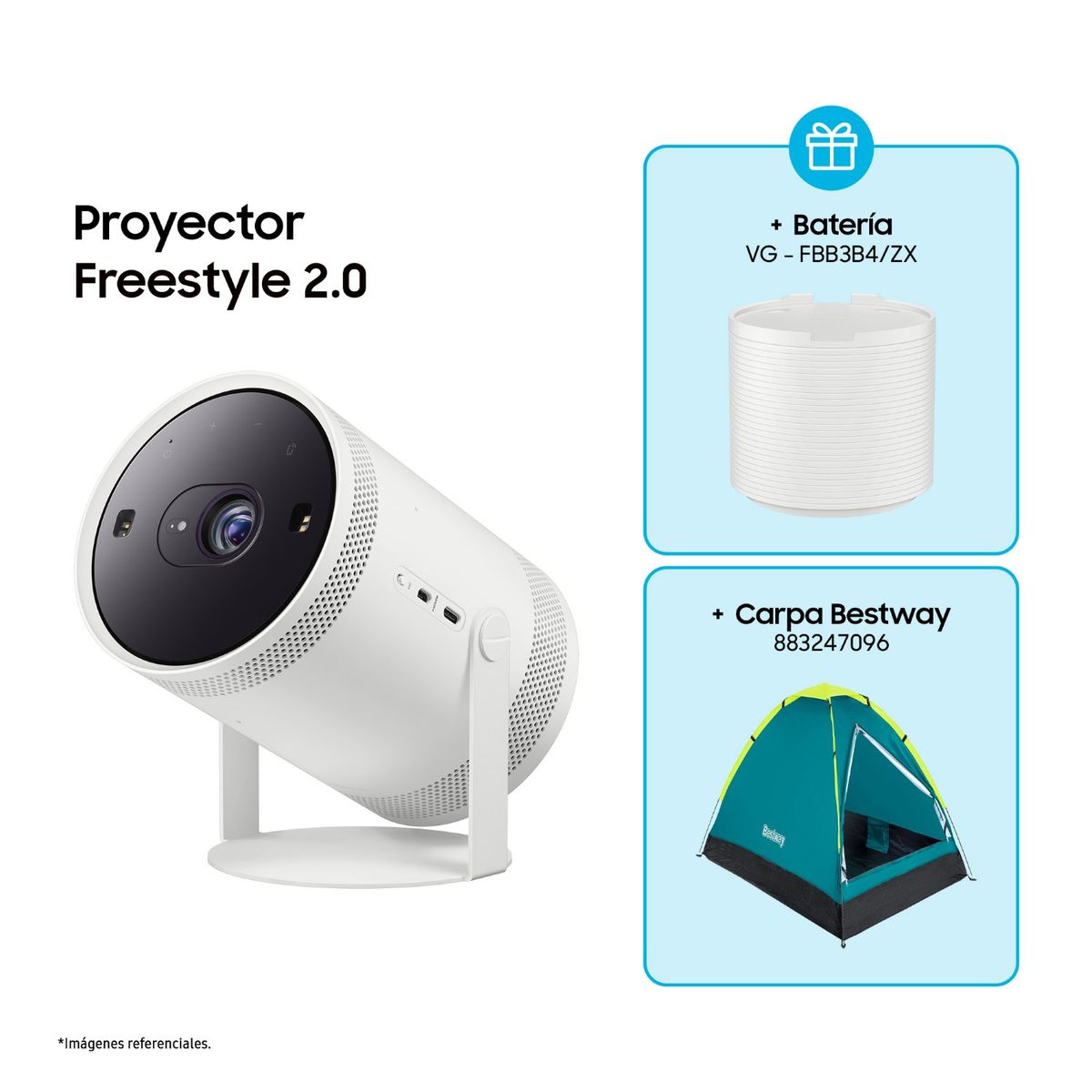 SAMSUNG - Samsung Proyector Portátil The Freestyle 2.0 + Batería