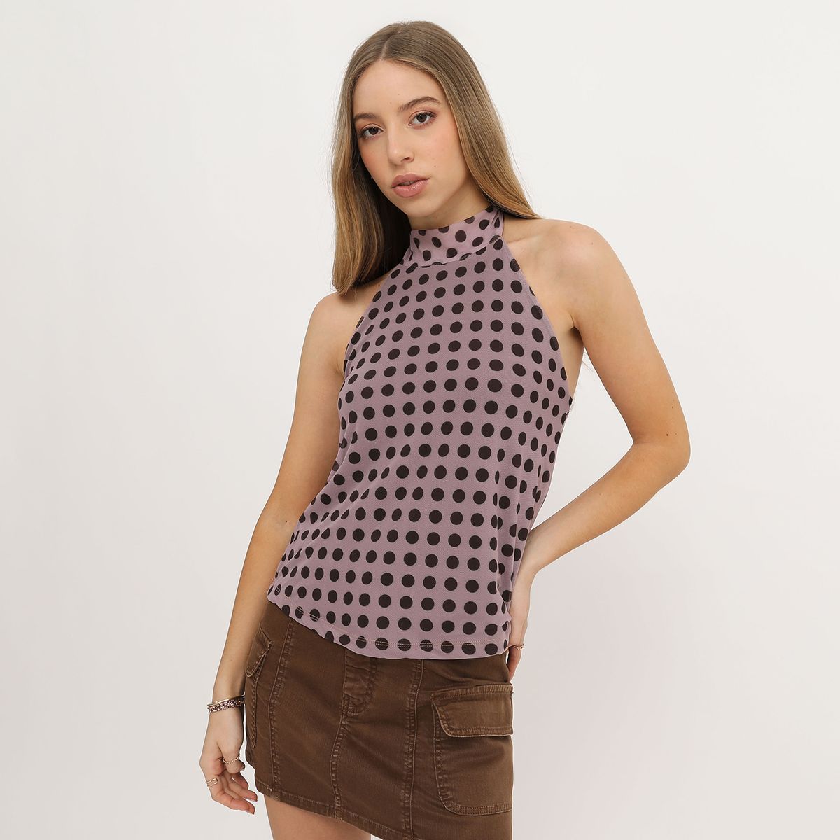 SYBILLA - Blusa Halter Mujer Sybilla