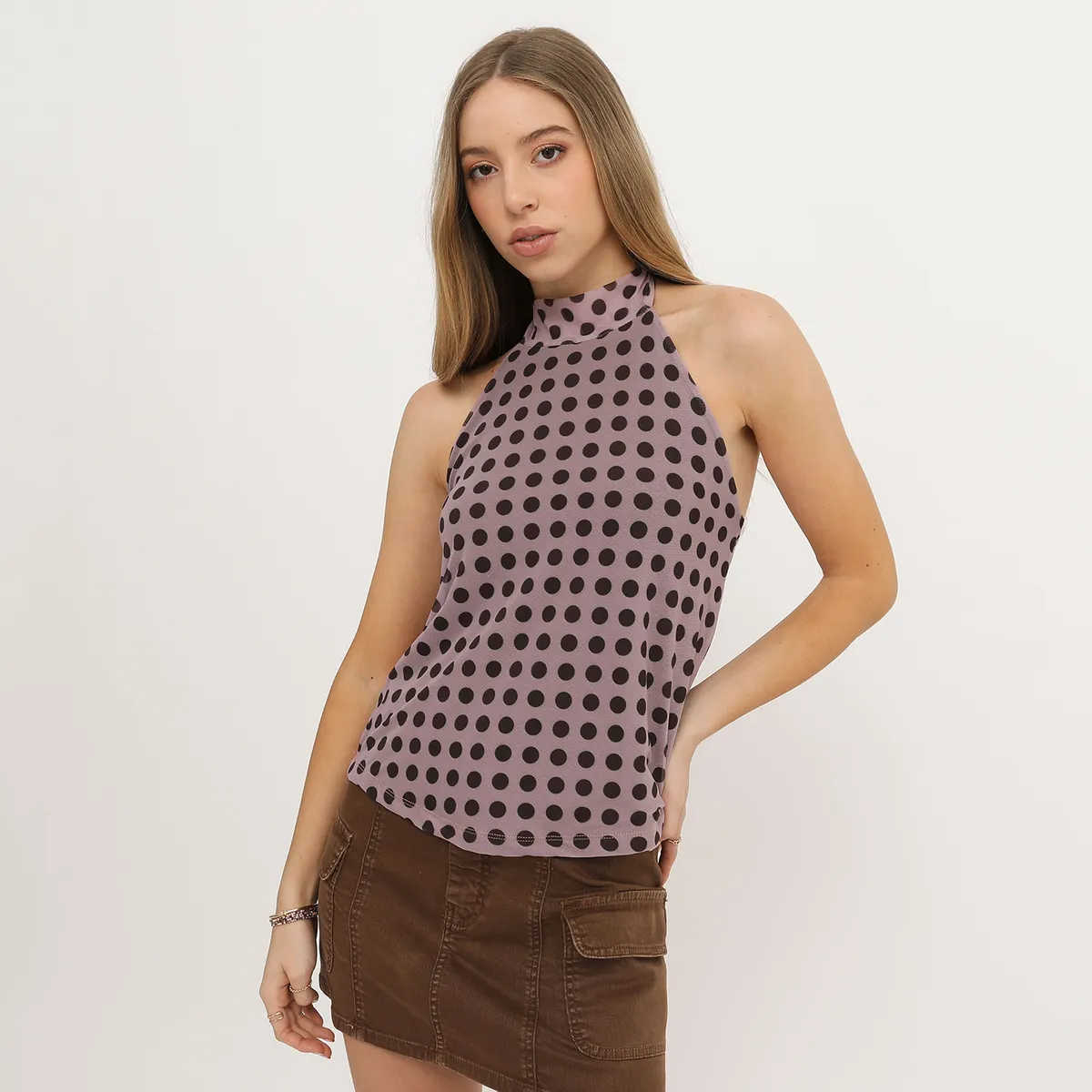 SYBILLA - Blusa Halter Mujer Sybilla