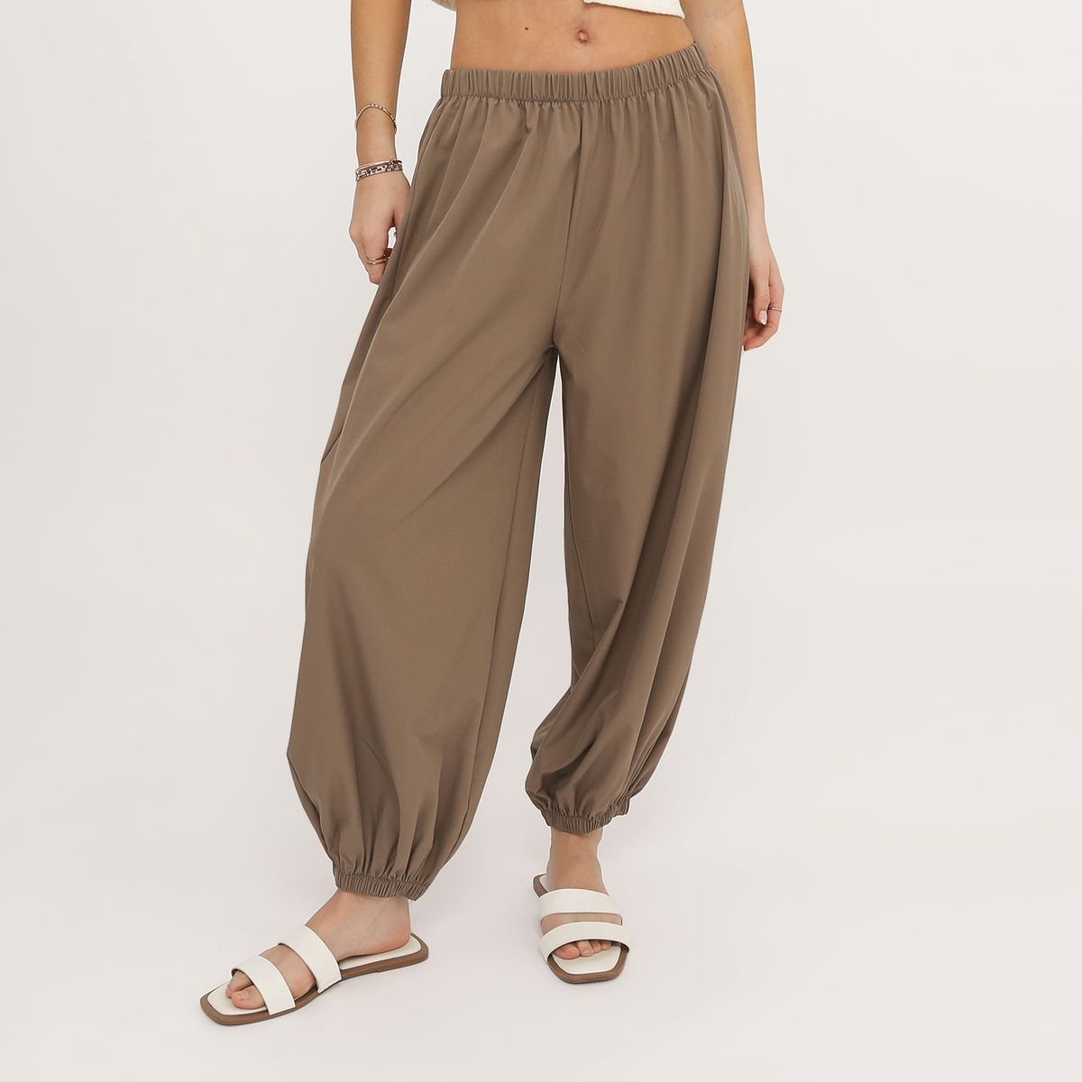 SYBILLA - Pantalón Bombacho Tiro Alto Mujer Sybilla