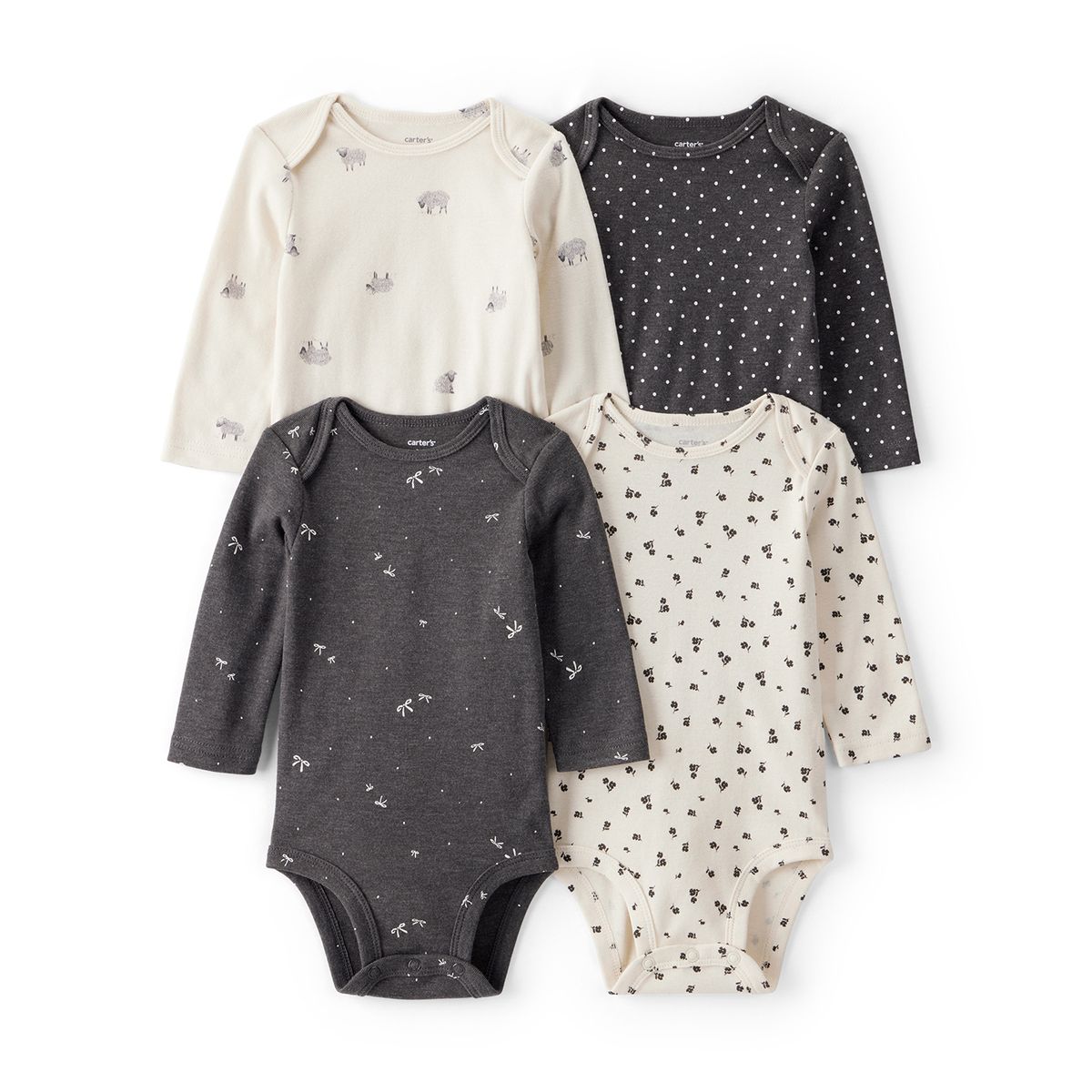 CARTERS - Body Pack X4 Bebé Niña