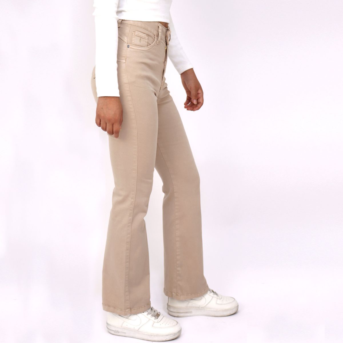 KAYRA POBLET - Jean Flare Tiro Alto Mujer Kayra Poblet