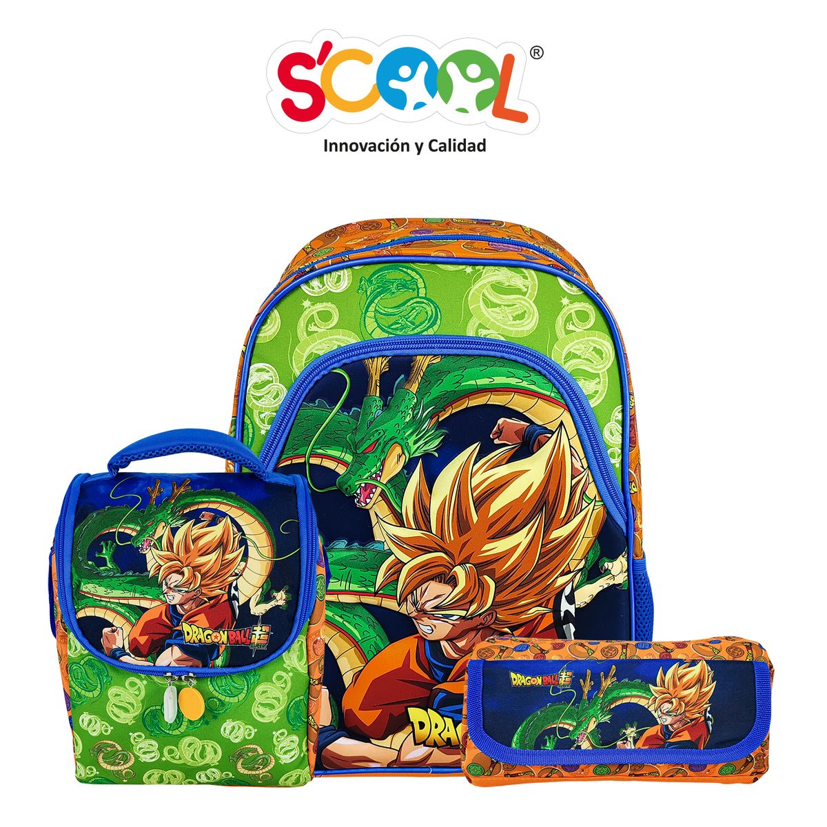 DRAGON BALL - Mochila Niño Set 3 Piezas Dragon Ball